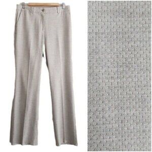 TALBOTS | Micro Dot Embroidered Pattern Dress Pants Grey Sz 8